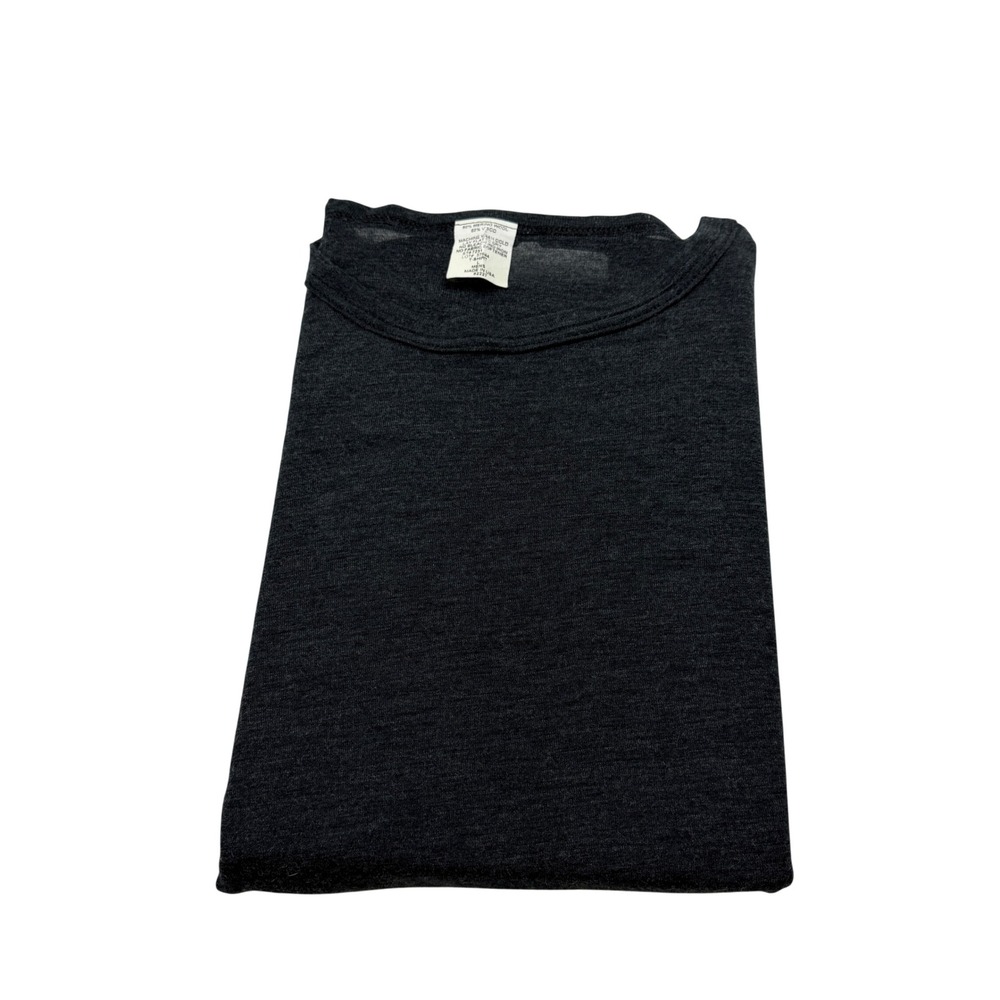 Merino Wool Viscose Blend Mens T-Shirt Charcoal Gray USA Made Size L ST7231
